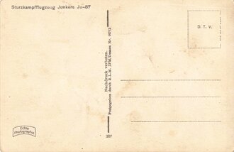 Ansichtskarte "Sturzkampfflugzeug Junkers Ju-87"