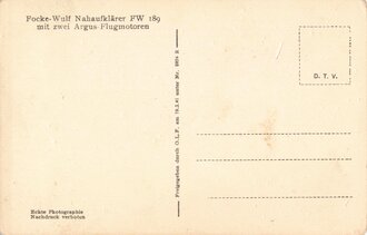 Ansichtskarte "Focke-Wulf Nahaufklärer Fw....