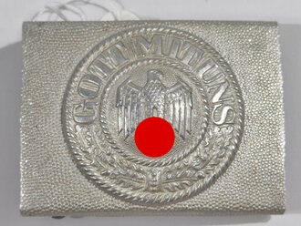 Heer, Koppelschloss Aluminium mit aufgeklammertem Emblem, leicht getragen, in sehr gutem Zustand