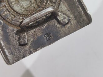 1.Weltkrieg Sachsen, Koppelschloss für Mannschaften aus Eisen mit resten des feldgrauen Originallack