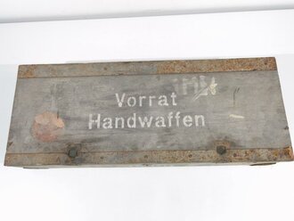 "Vorrat Handwaffen" Transportkasten Wehrmacht, ungereinigtes Stück