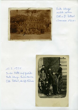Militär Knaben Erziehungsanstalt Annaburg, Umfangreiches Konvolut eines Schülers, dabei 2 Paar Schulterklappen ( jeweils auf Karton aufgeklebt)