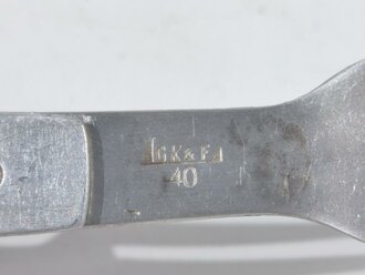 Gabel / Löffel Kombi Wehrmacht aus Aluminium , datiert 1940