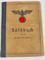 Soldbuch eines Angehörigen im "Pz.Gren. Ers.Btl. Brandenburg"  Eingetragene Auszeichnungen Verwundetenabz. schwarz , EKII, ISA, Rum.Medaille Mannhaftigkeit und Treue II.Kl. m.Schwertern