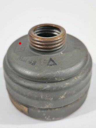Gasmaskenfilter Auer, wohl Luftschutz, datiert Mai 1943