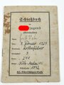 Hitler Jugend Schießauszeichnung für Scharfschützen M1/102, dazu das Schießbuch mit eingetragenem Abzeichen verliehen im Januar 1944