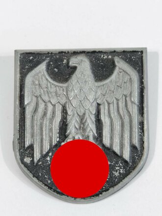Adlerschild für einen Tropenhelm der Wehrmacht, Zink lackiert