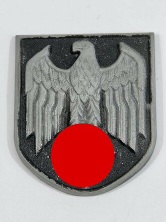 Adlerschild für einen Tropenhelm der Wehrmacht, Zink lackiert