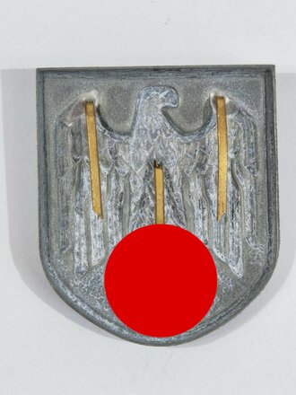 Adlerschild für einen Tropenhelm der Wehrmacht, Zink lackiert