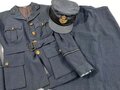 British WWII, RAF Royal Air Force, WAAF Womens Auxiliary Air Force, Officers Service Dress (Mütze, Jacke und Rock), used