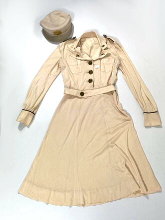 U.S. WWII, USANC US Army Nurse Corps, Off Duty Dress for Desert, Tropical and Subtropical Climates with Belt and Hat (3 Pieces)