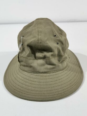 U.S. WWII, USMC United States Marine Corps, M-1941 Jungle Hat ("Boonie Hat"/"Daisy Mae Hat"), HBT Herringbone Twill, Size 6 5/8, Dated 1942