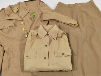 U.S. WWII, WAC Women´s Army Corps, Summer Tropical Worsted Officer Uniform (4 Pieces)