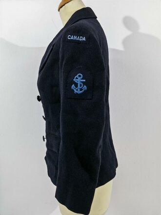 Canada WWII, WRCNS Women´s Royal Canadian Naval Service, Blue Service Jacket, Size 2, some moth holes