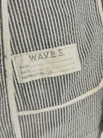 U.S. WWII, WAVES Women Accepted for Volunteer Emergency Service in the Navy, Officer´s Seersucker Jacket