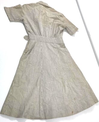 U.S. WWII, WAVES Women Accepted for Volunteer Emergency Service in the Navy, Seersucker Working Uniform Dress with black Necktie