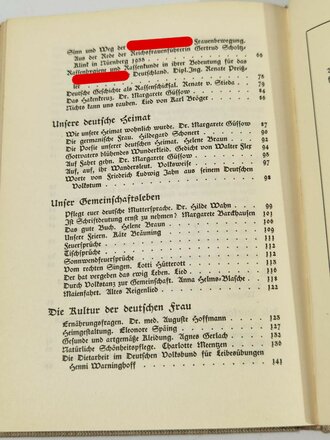 "Deutsches Frauentum und Leibesübungen", hrsg. v. Henni Warninghoff, 1936, 148 Seiten, ca. DIN A5, handschriftliche Widmung von 1939, guter Zustand