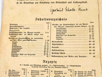 "Trotz wenig Zeit gut gekocht", hrsg. v. Reichsausschuss für Volkswirtschaftliche Aufklärung, Kochbuch in Heftform, 1941, 48 Seiten, 27 x 17 cm, gebraucht