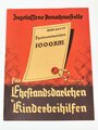 "Zugelassene Annahmestelle für Ehestandsdarlehen u. Kinderbeihilfen", Reklame/Werbeblatt, 30 x 39 cm, gebraucht