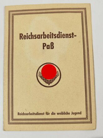 RAD  Reichsarbeitsdienst für die weibliche Jugend, Paß, Frankfurt, 1944, guter Zustand