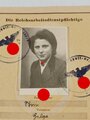 RAD  Reichsarbeitsdienst für die weibliche Jugend, Paß, Frankfurt, 1944, guter Zustand