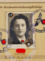 RAD , Reichsarbeitsdienst für die weibliche Jugend, Paß , Jüterborg, 1941, sehr guter Zustand