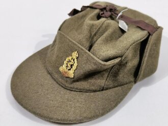 Canada WWII, Royal Canadian Army Medical Corps, Winter Service Cap Wool, Size 6 7/8, used, Dated 1943