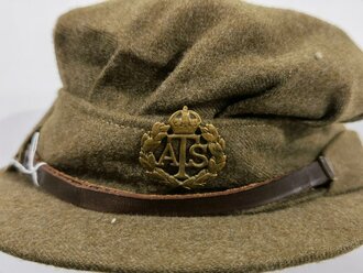British WWII, ATS Auxiliary Territorial Service, Peaked Service Cap Wool, Size 6 3/4, used, Dated 1943