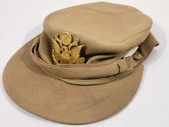U.S. WWII, WAAC Women´s Auxiliary Army Corps, Cotton Khaki Summer Hobby Hat, Size 22 1/2, used