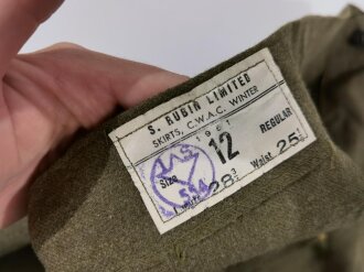 Canada, CWAC Canadian Women´s Army Corps, Winter Skirt, Size 12R, Dated 1951, used good condition