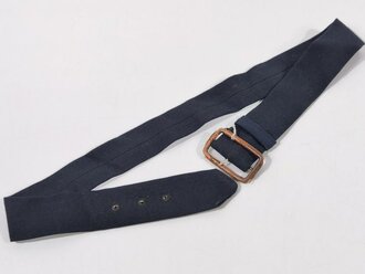 WWII, british or canadian women´s services, blue belt with leather overdrawn buckle, used condition