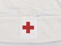Deutsches  Rotes Kreuz, weiße Schwesternhaube, gebraucht mit diversen Löchern