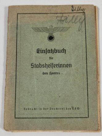 Einsatzbuch für Stabshelferinnen des Heeres, ,...