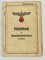 Einsatzbuch für Nachrichtenhelferinnen des Heeres, , Gießen 1944, gebrauchter Zustand