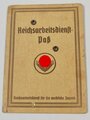 RAD Reichsarbeitsdienst, Reichsarbeitsdienst für die weibliche Jugend, Paß , Magdeburg, 1940, gebrauchter Zustand