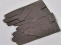 Ein Paar graue Lederhandschuhe für Frauen, Größe 4, neuwertiger Zustand