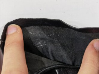 Frankreich, Paar schwarze Damen Lederhandschuhe "Edeltan, Made in France",verschiedene Grüßen 6 & 7 3/4, sehr guter gebrauchter Zustand