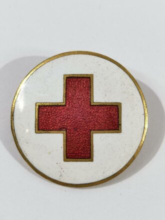 Deutsches Rotes Kreuz, Zivilabzeichen, 1. Form, 30 mm, rückseitig Klebereste