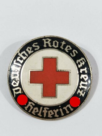 Deutsches Rotes Kreuz, Brosche "Helferin",1. Form, 30 mm, rückseitig Klebereste