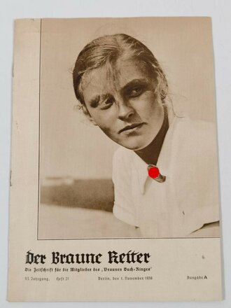 "Der Braune Reiter", 6. Jahrgang, Heft 21, Ausgabe A, 01.11.1938, DIN A4, gebrauchter Zustand