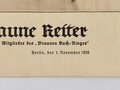 "Der Braune Reiter", 6. Jahrgang, Heft 21, Ausgabe A, 01.11.1938, DIN A4, gebrauchter Zustand