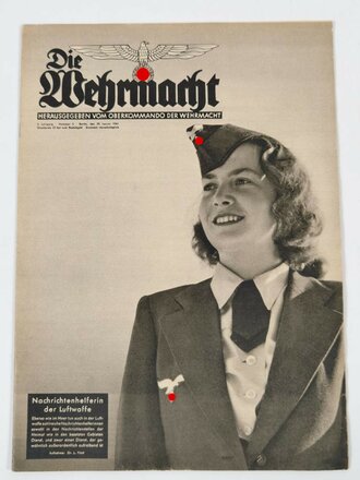 "Die Wehrmacht", 5. Jahrgang, Nr. 3, 29.01.1941, DIN A3, guter gebrauchter Zustand