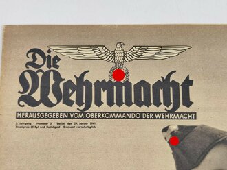 "Die Wehrmacht", 5. Jahrgang, Nr. 3, 29.01.1941, DIN A3, guter gebrauchter Zustand