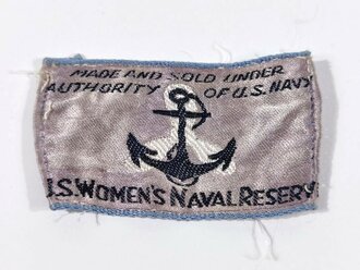 U.S. WWII, WAVES Women Accepted for Volunteer Emergency Service in the Navy, Label for Dresses, 6 cm, good condition