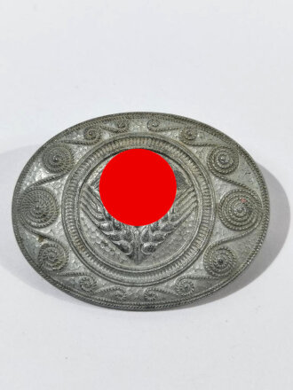 Reichsarbeitsdienst der weiblichen Jugend (RAD/wj), Erinnerungsbrosche in Silber, Zink, Nadel nachträglich unrichtig befestigt, 43 mm