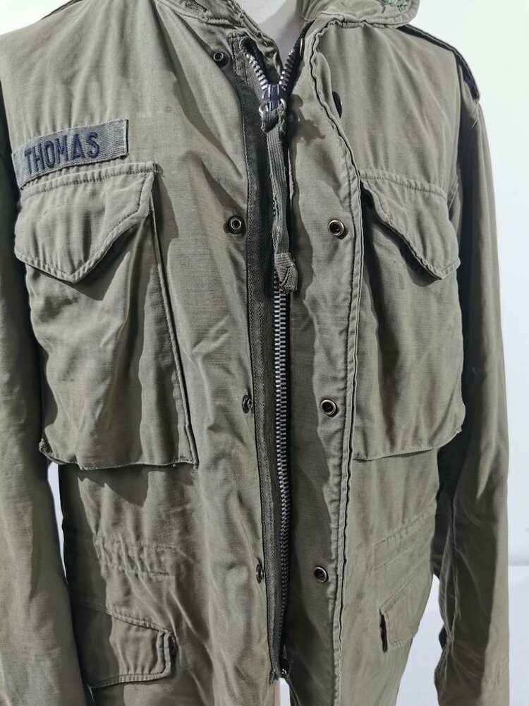 U.S. M65 field jacket. Used, no label, size Large, 130,00