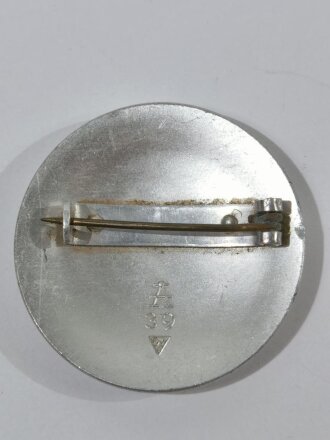 Reichsarbeitsdienst der weiblichen Jugend (RAD/wj), vermutlich Brosche für Maidenoberführerin, Aluminium, 44 mm