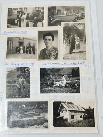 Umfangreicher Nachlass einer RAD Angehörigen und späteren Luftnachrichten Oberhelferin. Ausweis, Papiere, diverse Fotos ( dabei auch Zivil , Nachkrieg und Repros)