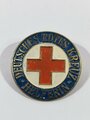 Deutschland nach 1945, DRK Deutsches Rotes Kreuz, Brosche für Helferin, Buntmetall, lackiert, 30 mm