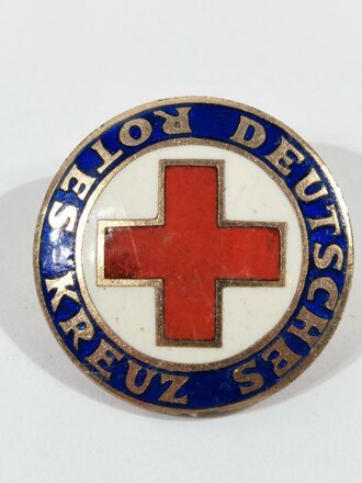Deutschland nach 1945, DRK Deutsches Rotes Kreuz, Brosche, Buntmetall versilbert, emailliert, 27 mm